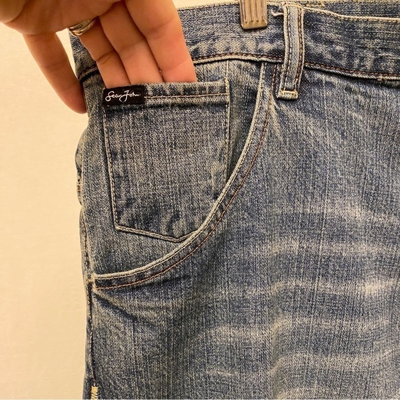 Sean John Sz 40 Denim Shorts Mens Baggy Y2K Rap Hip Hop Skate Urban Inseam 15.5” - Picture 6 of 12